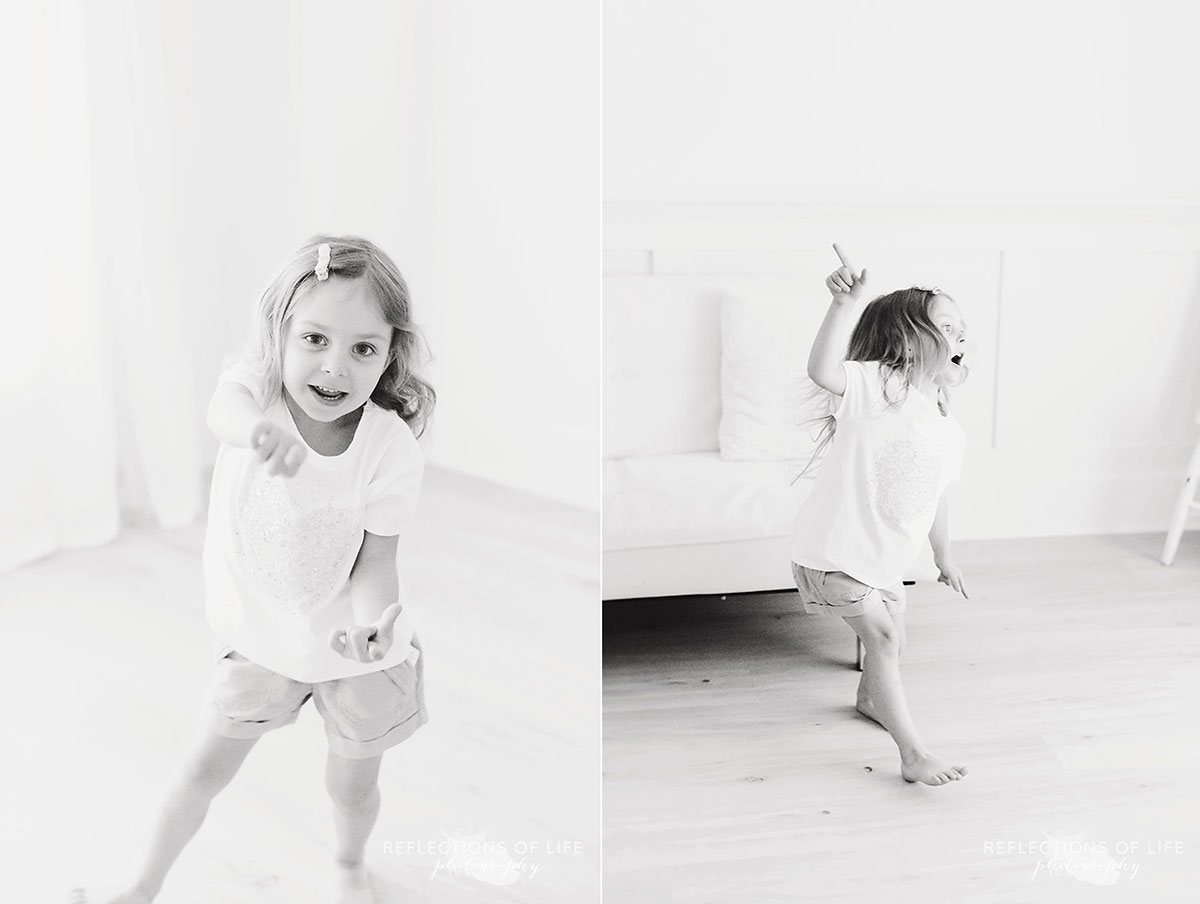 niagara family photography young girl dancing in studio