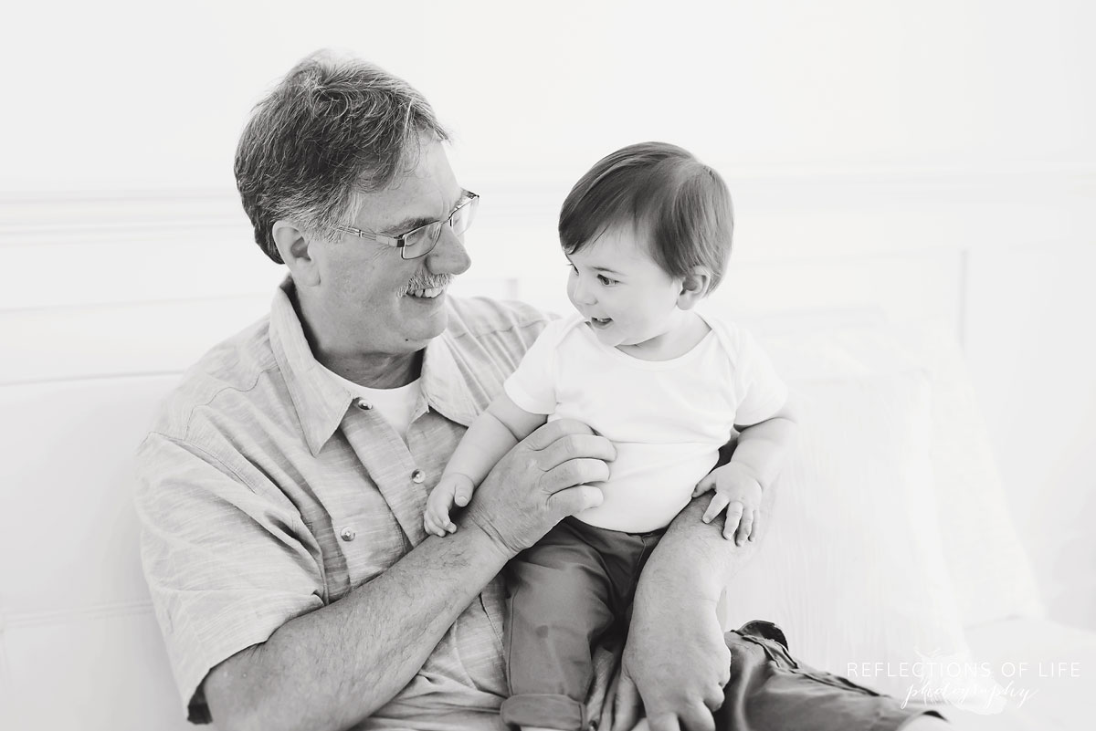 black and white photography grandpa and grandson