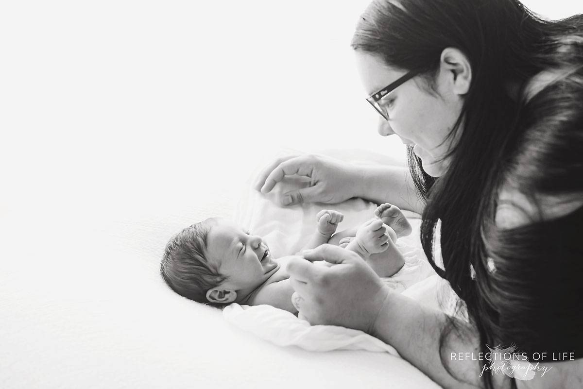 newborn baby photography with beautiful mama