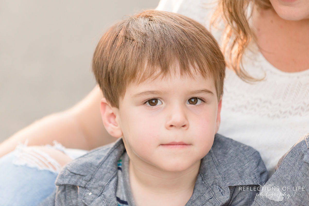 Serious looking boy