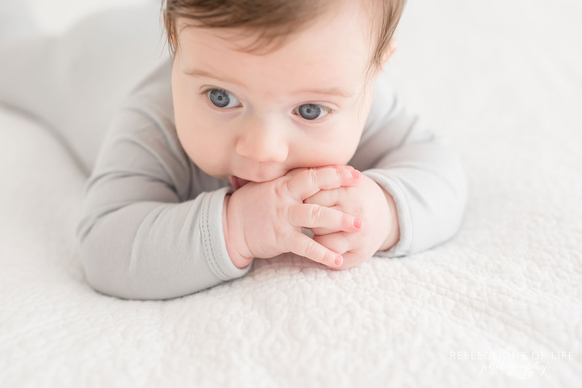 baby in white studio grimsby ontario