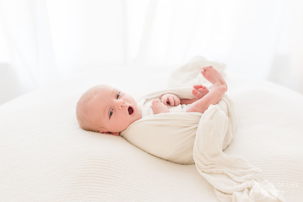 baby yawning