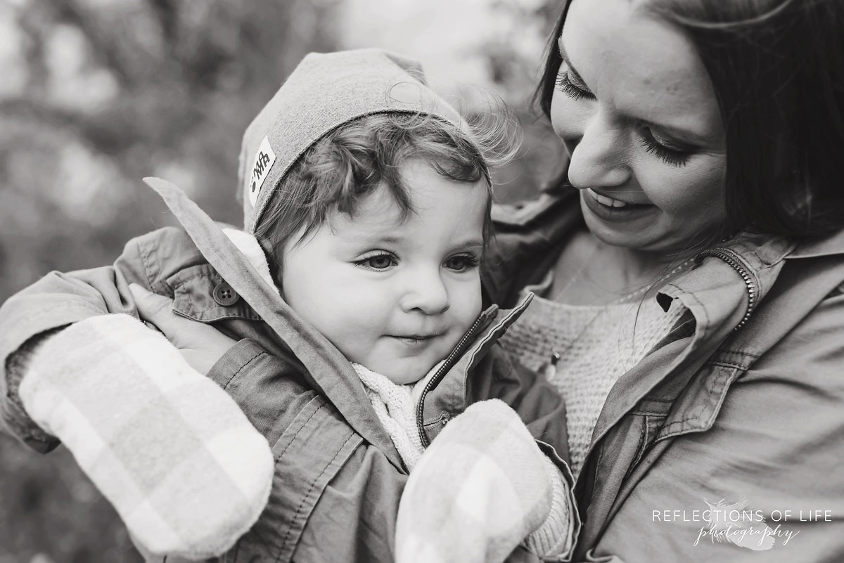 mother smiling at her child