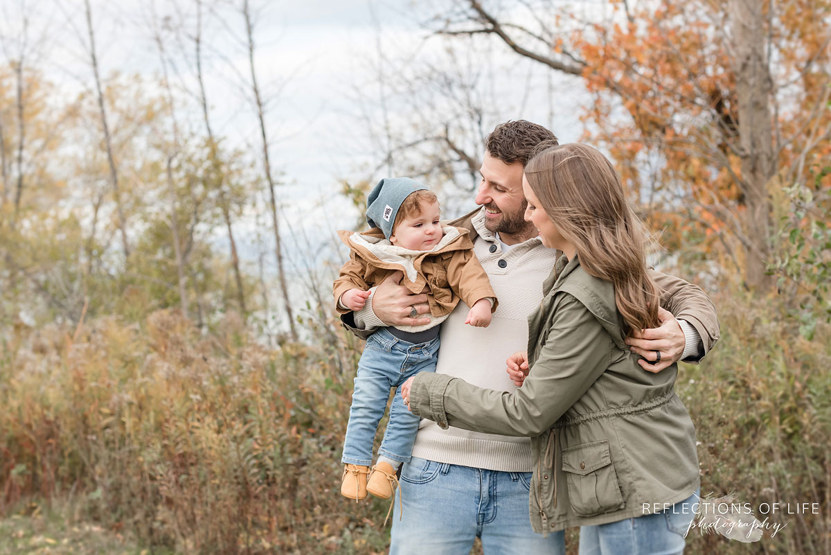 family smiling in grimsby ontario