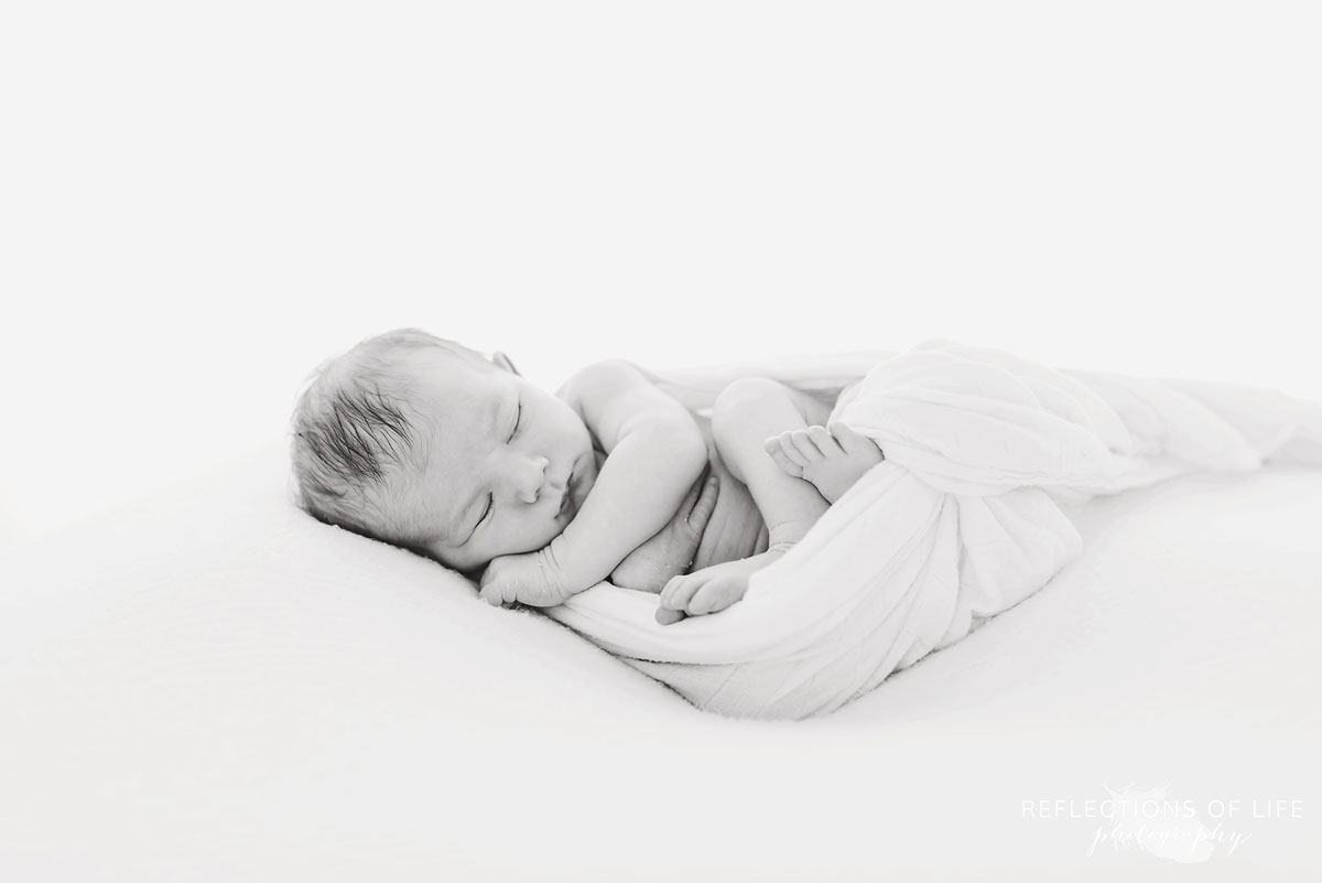 newborn black and white