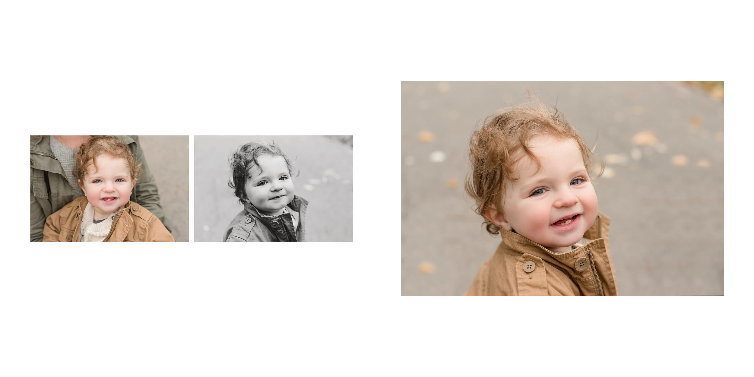 red head toddler on walkway