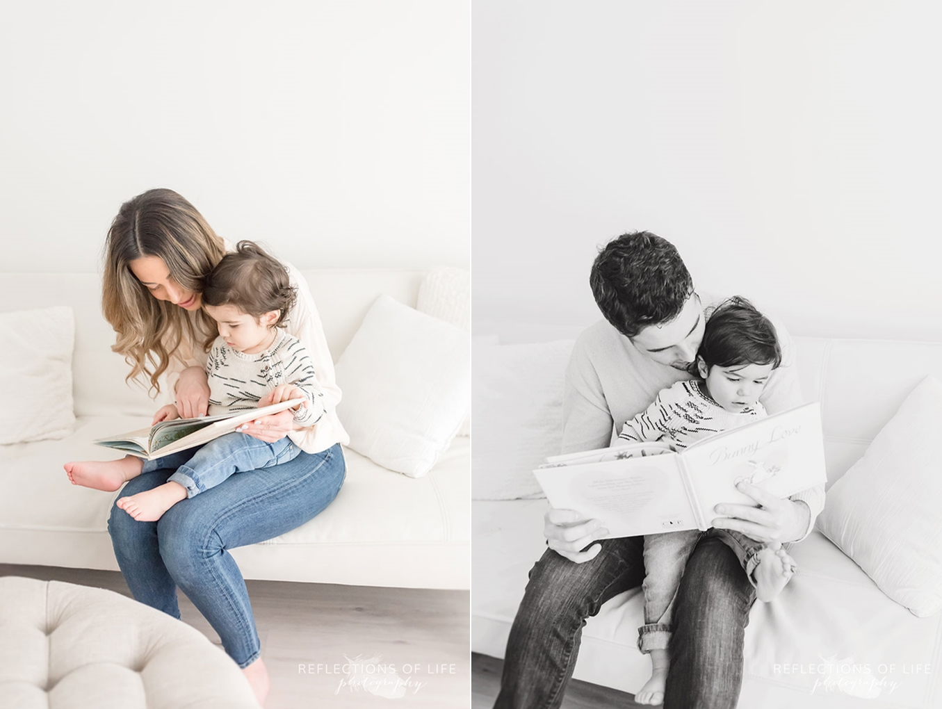 parents reading to child