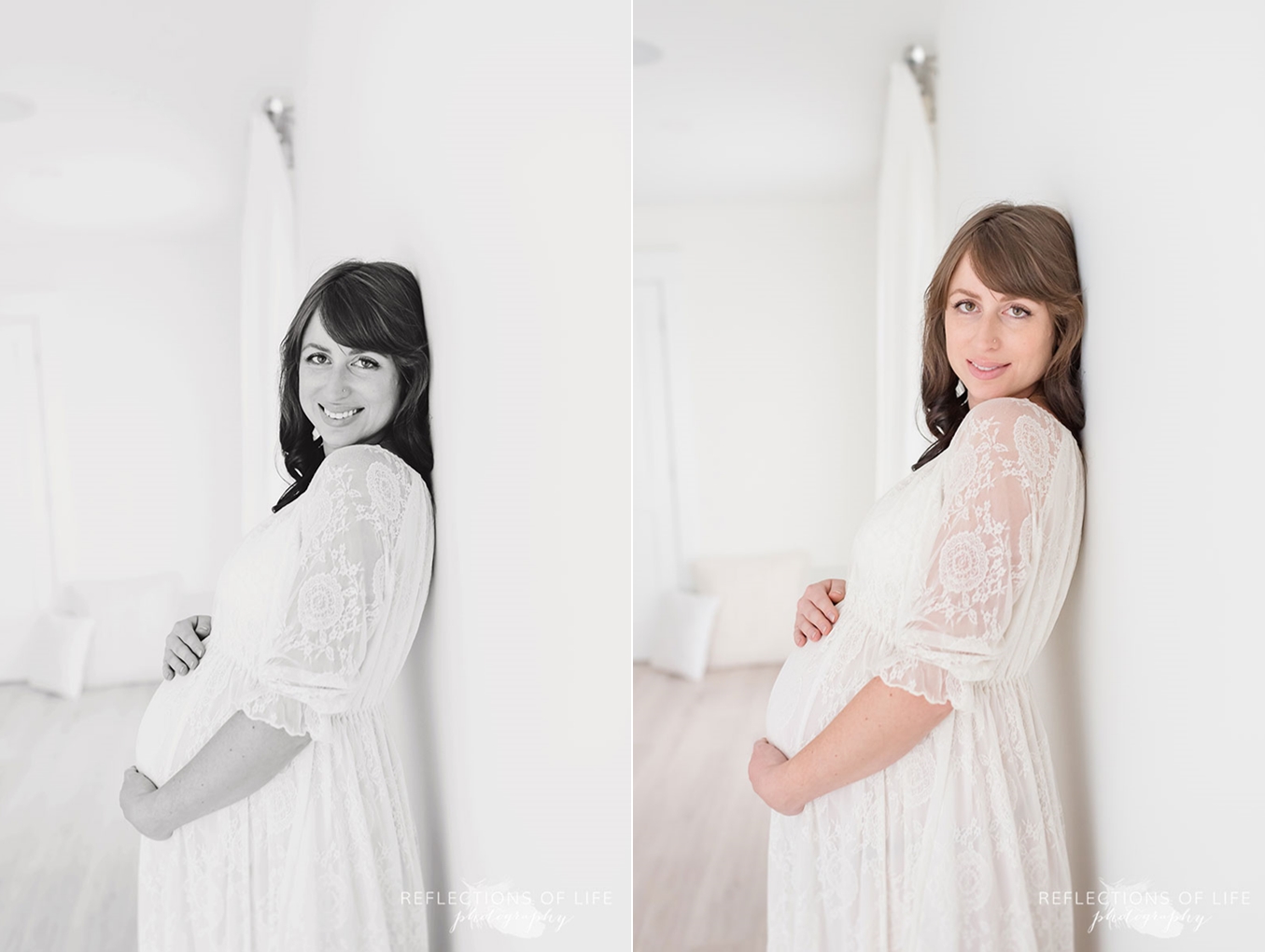 maternity photography white studio niagara