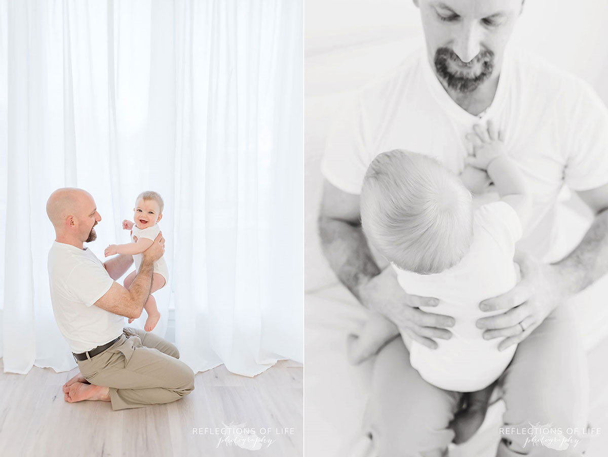 Copy of Copy of Baby boy in the arms of his daddy neutral colours