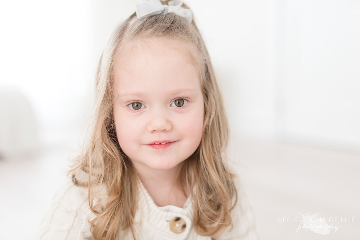 Cute little girl close up in Niagara