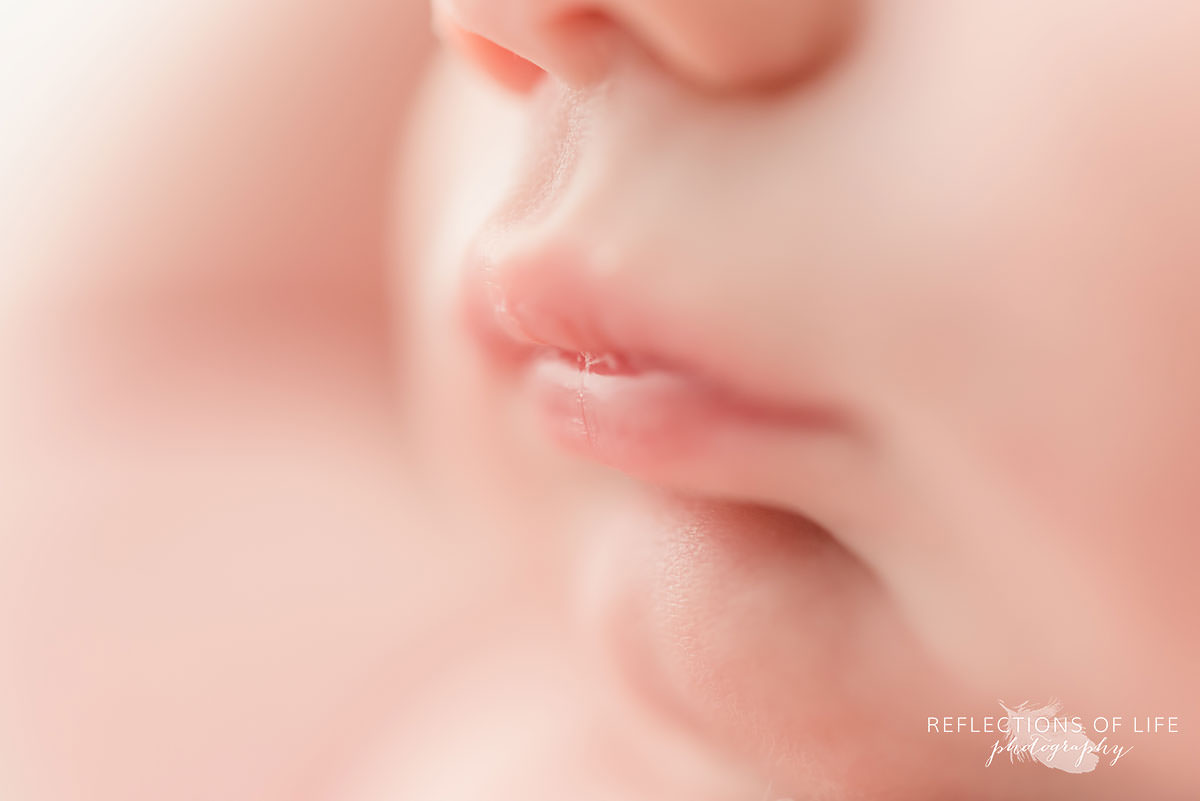 close up of baby boy's mouth