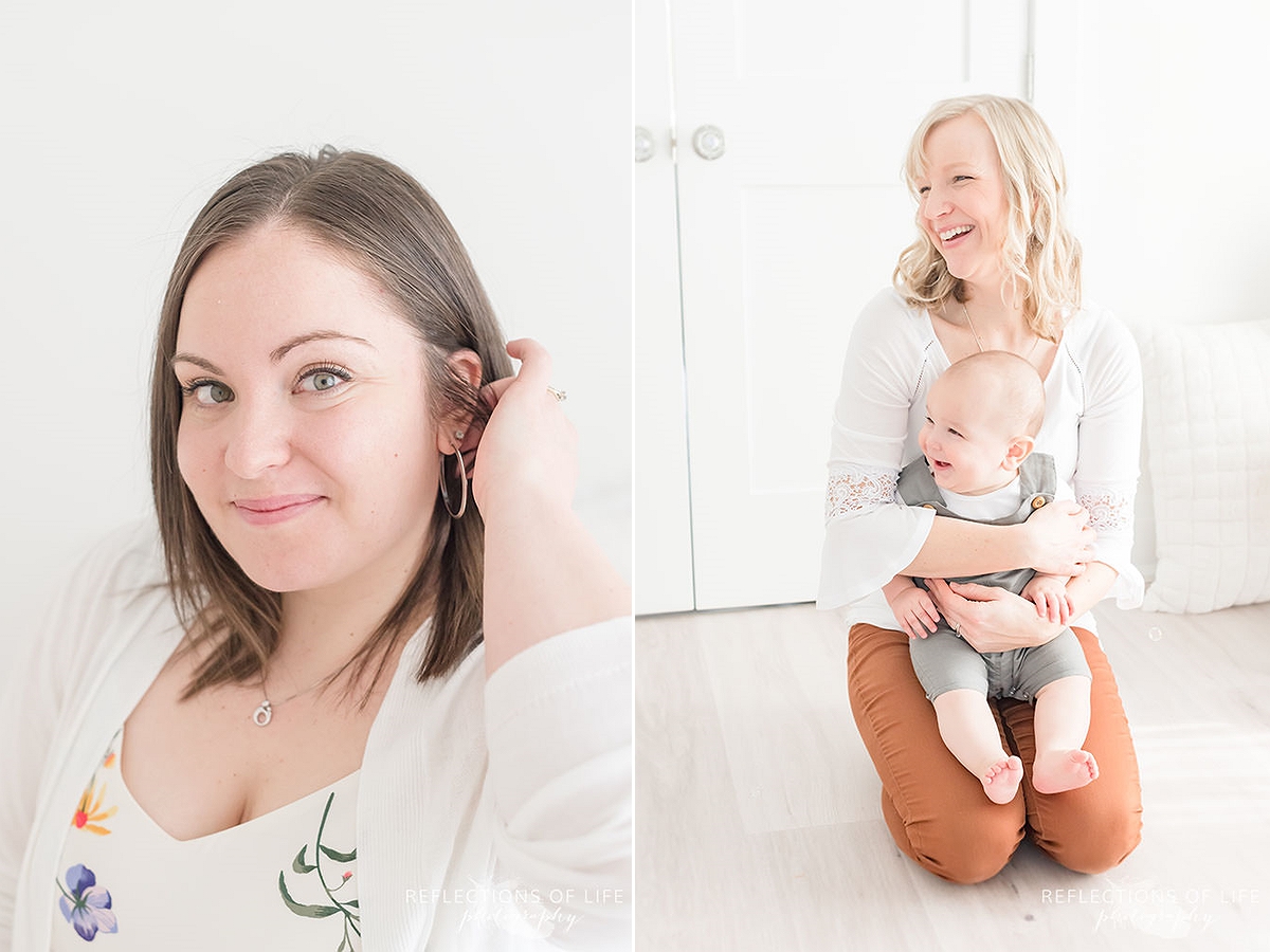 mamas look beautiful in natural light studio