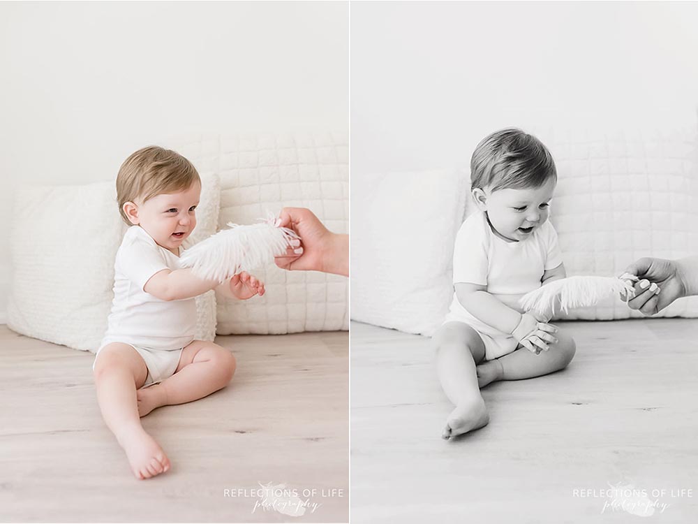 Niagara Baby photographer tickle little boy with feathers.jpg