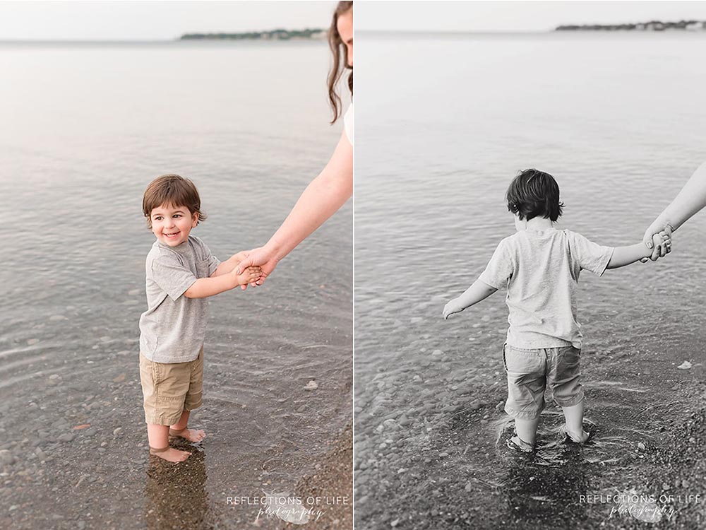 Little boy plays in the water at Casablanca Beach in Grimsby Ontario.jpg