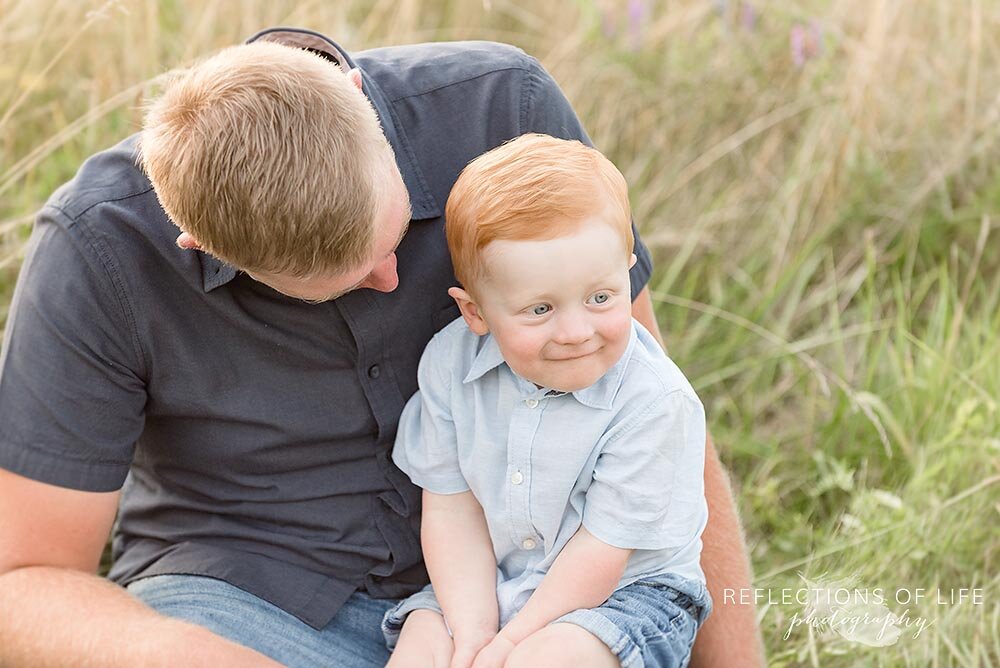 Little boy acting shy and smiling Niagara Family Photos