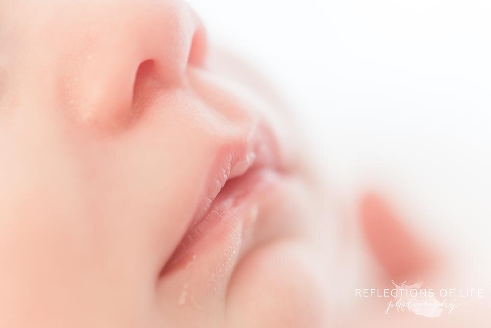 Macro Photography of Newborn Lips Grimsby Ontario