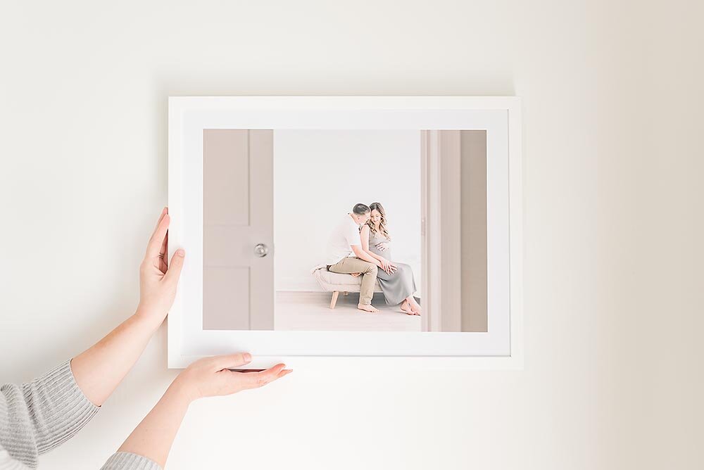 Custom framed pregnancy photography by Karen Byker of Reflections of Life in Niagara Region Ontario (Copy)