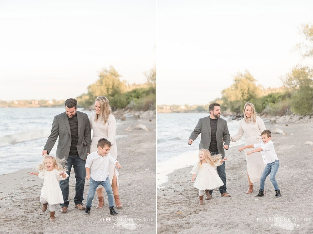 Dancing at the beach Southern Ontario family photographer