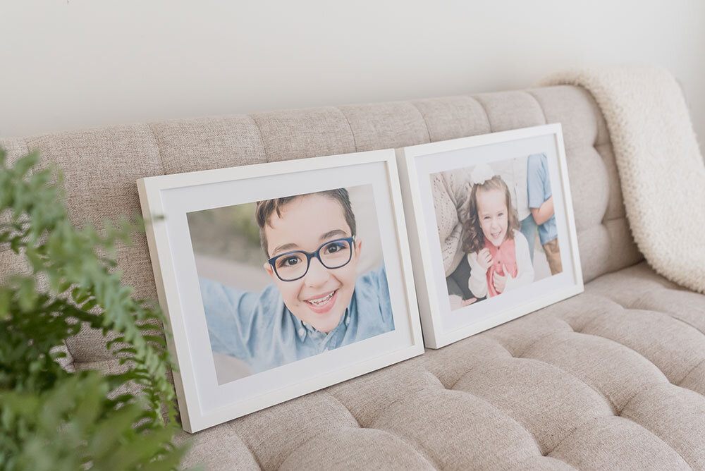 Fun child portraits are professionally printed, framed and ready for installation in your home Grimsby Ontario professional photographer