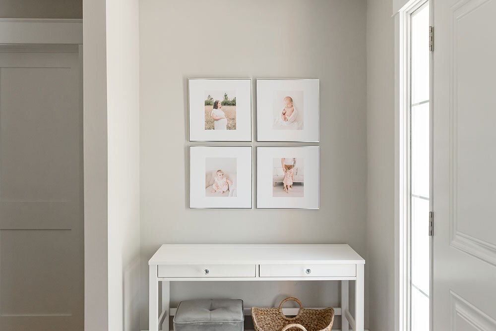 Professional Wall Gallery in Silver Frames of Baby's First Year