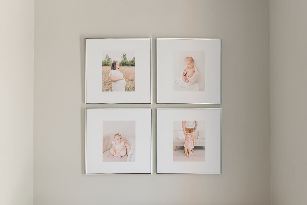 Custom Framed Wall Gallery of Niagara Professional Photography of Baby's First Year