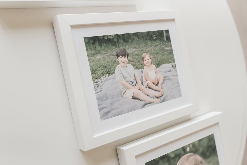 Niagara Family and child photographer white framed artwork.jpg