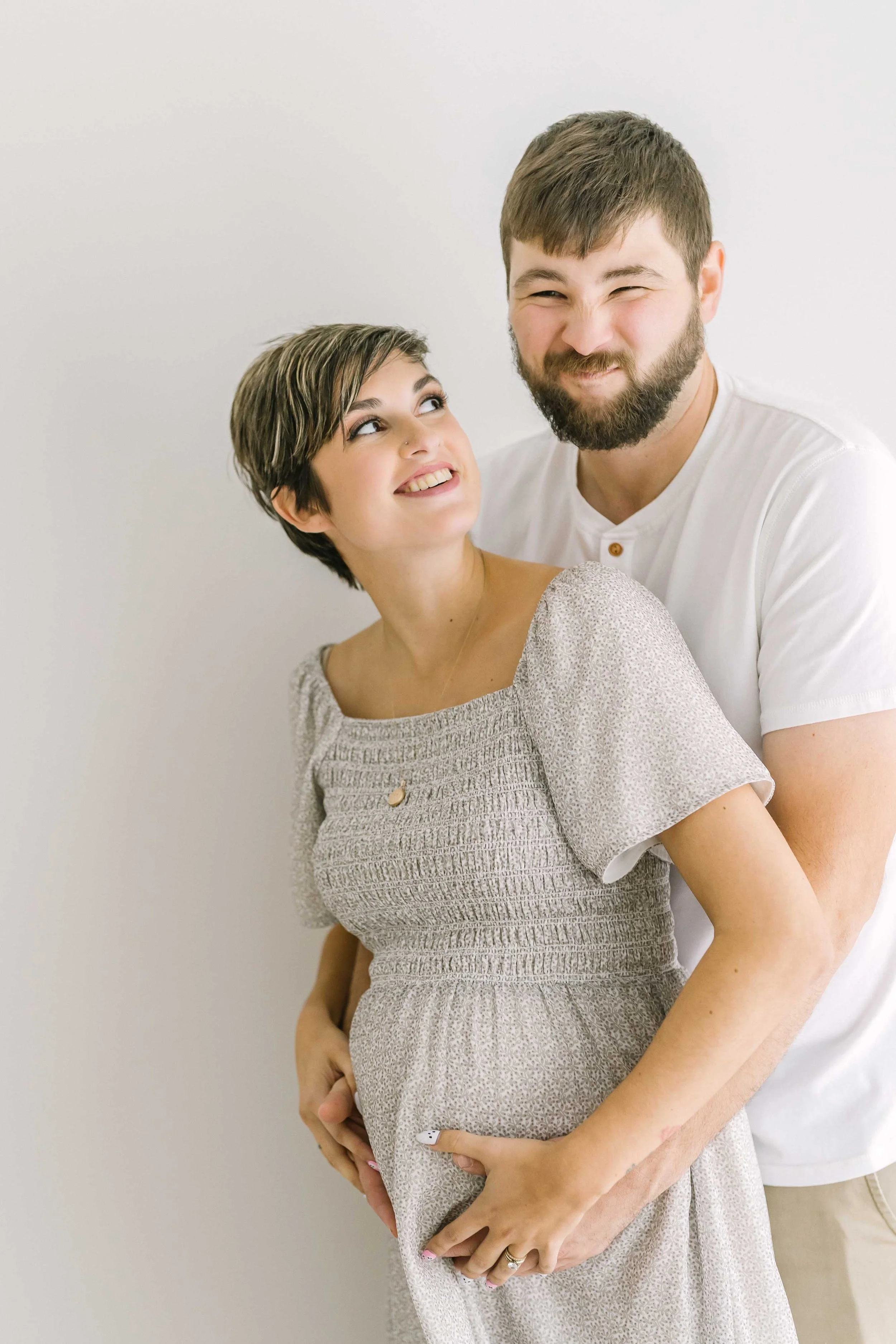 A Calm and Thoughtful Studio Maternity Session in Grimsby