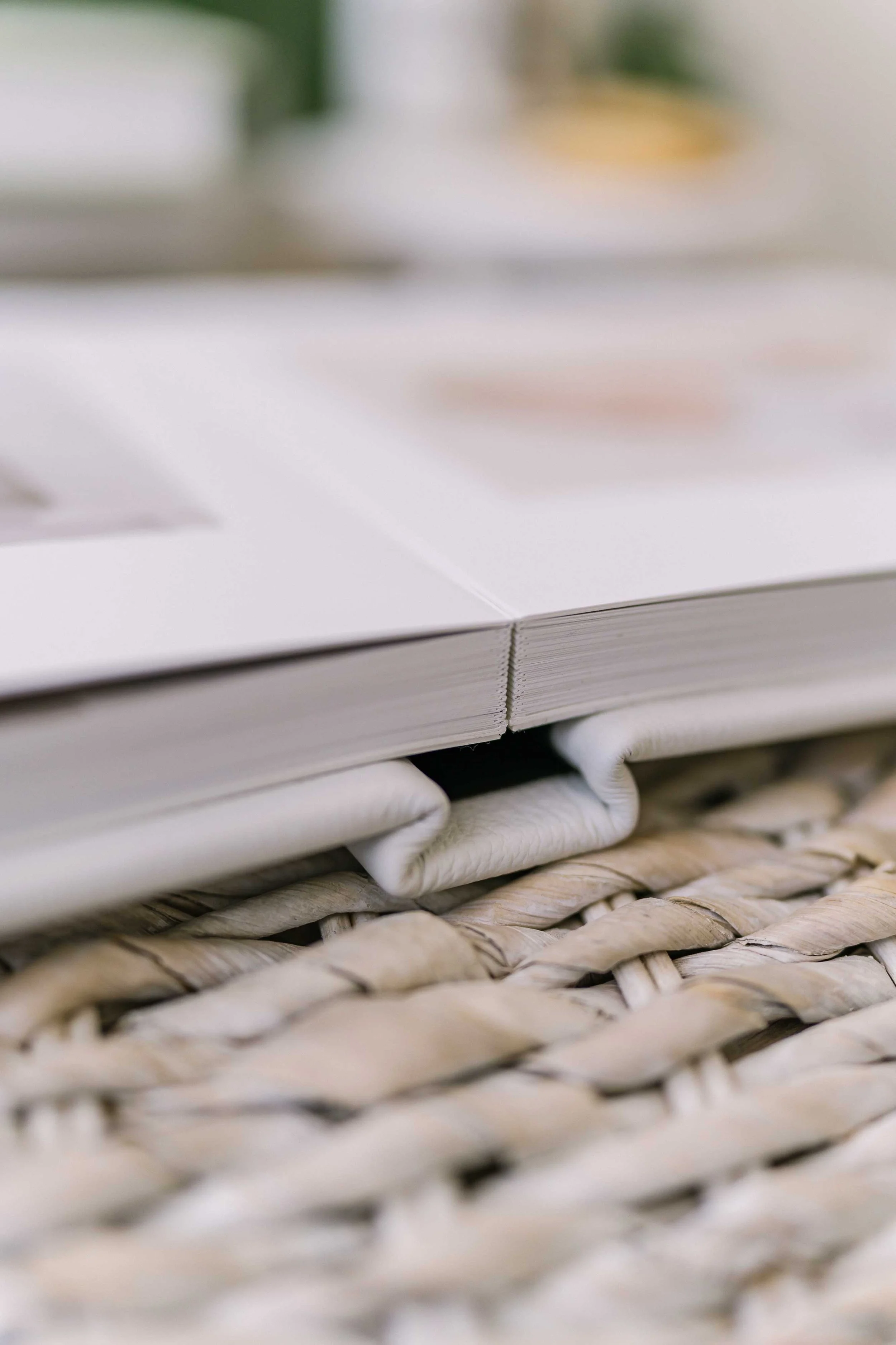 Heirloom Maternity Photo Albums in Ontario on Woven Basket