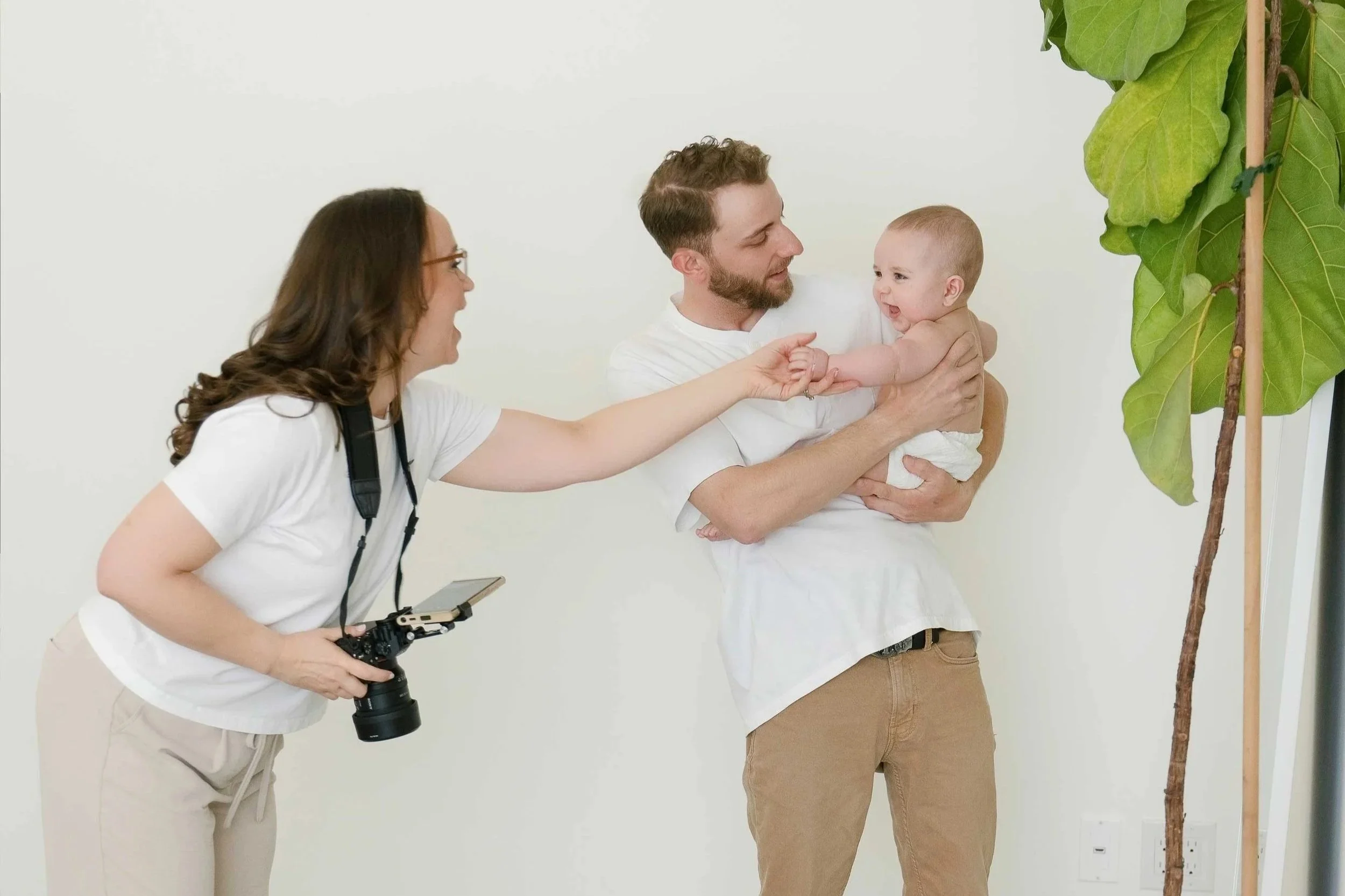 Grimsby Photographer Session with Dad and Baby