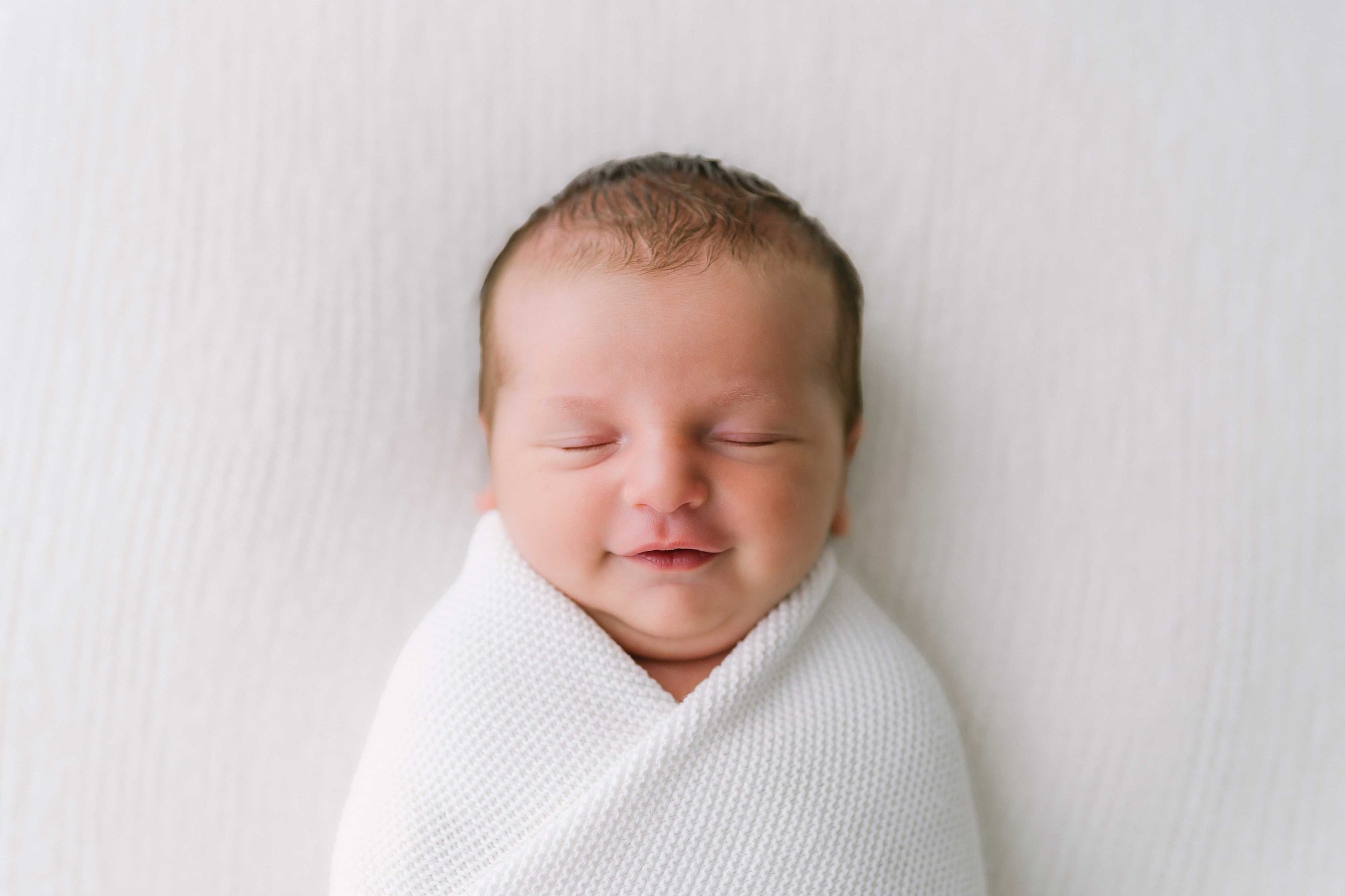 Newborn photography session with baby boy in a professional Grimsby studio