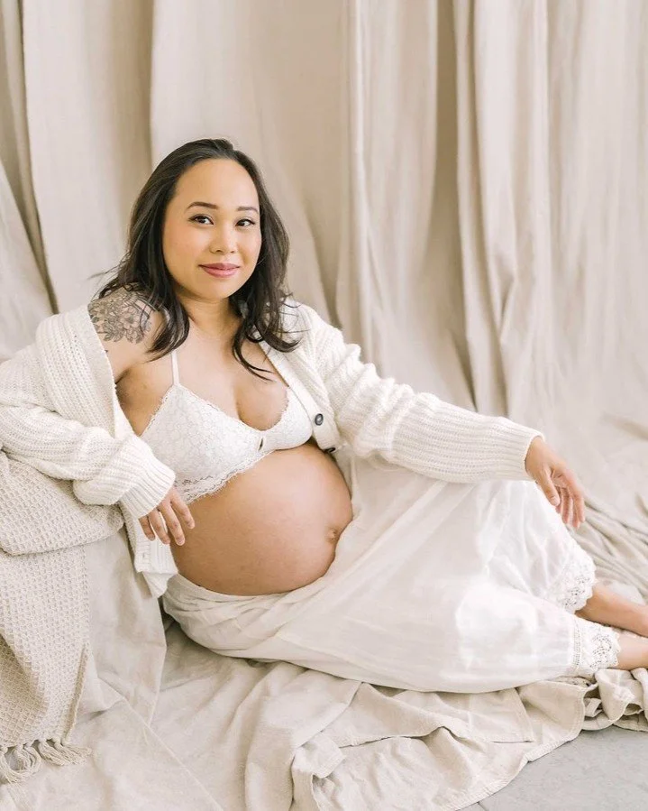 You don't need to "get ready" before your maternity session. That's our job.⁠
⁠
Hair and makeup, done for you. Wardrobe, picked out and waiting. A calm room with good light and someone guiding every pose.⁠
⁠
All you have to do is show up an