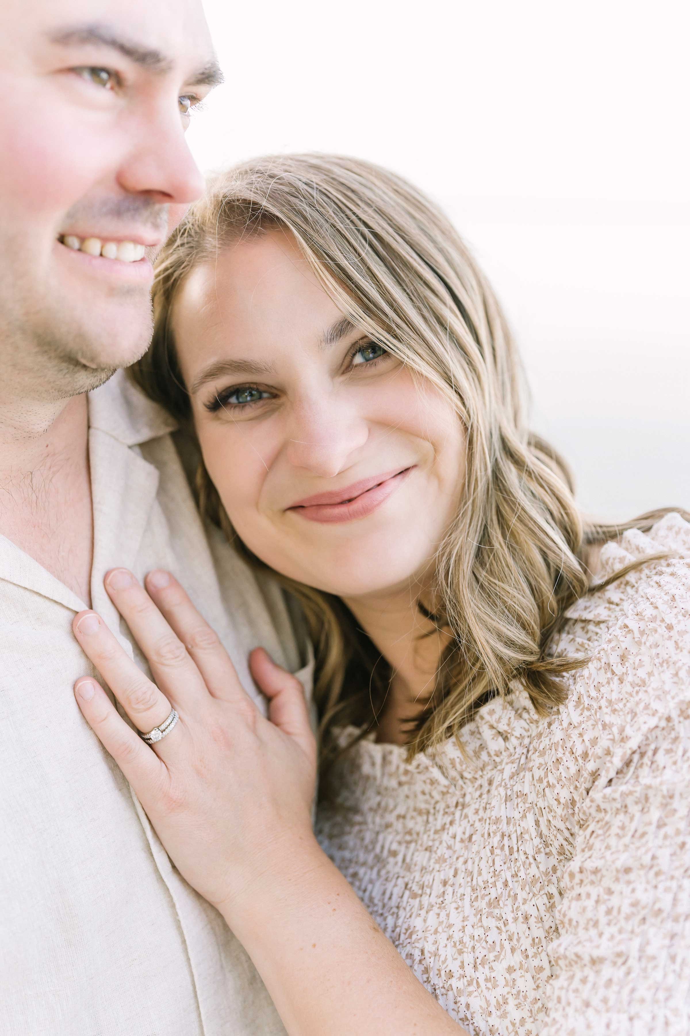 Chute family beach portraits with natural candid moments