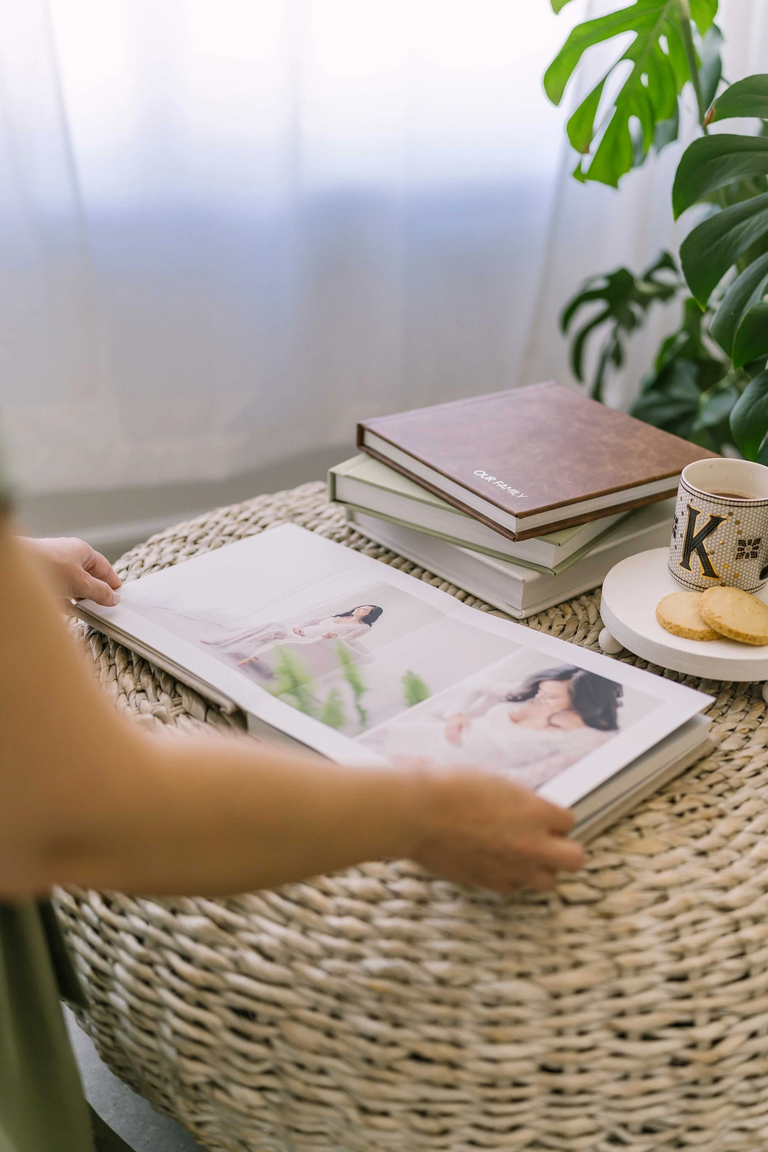 Heirloom photo albums and prints from a Hamilton family photography session