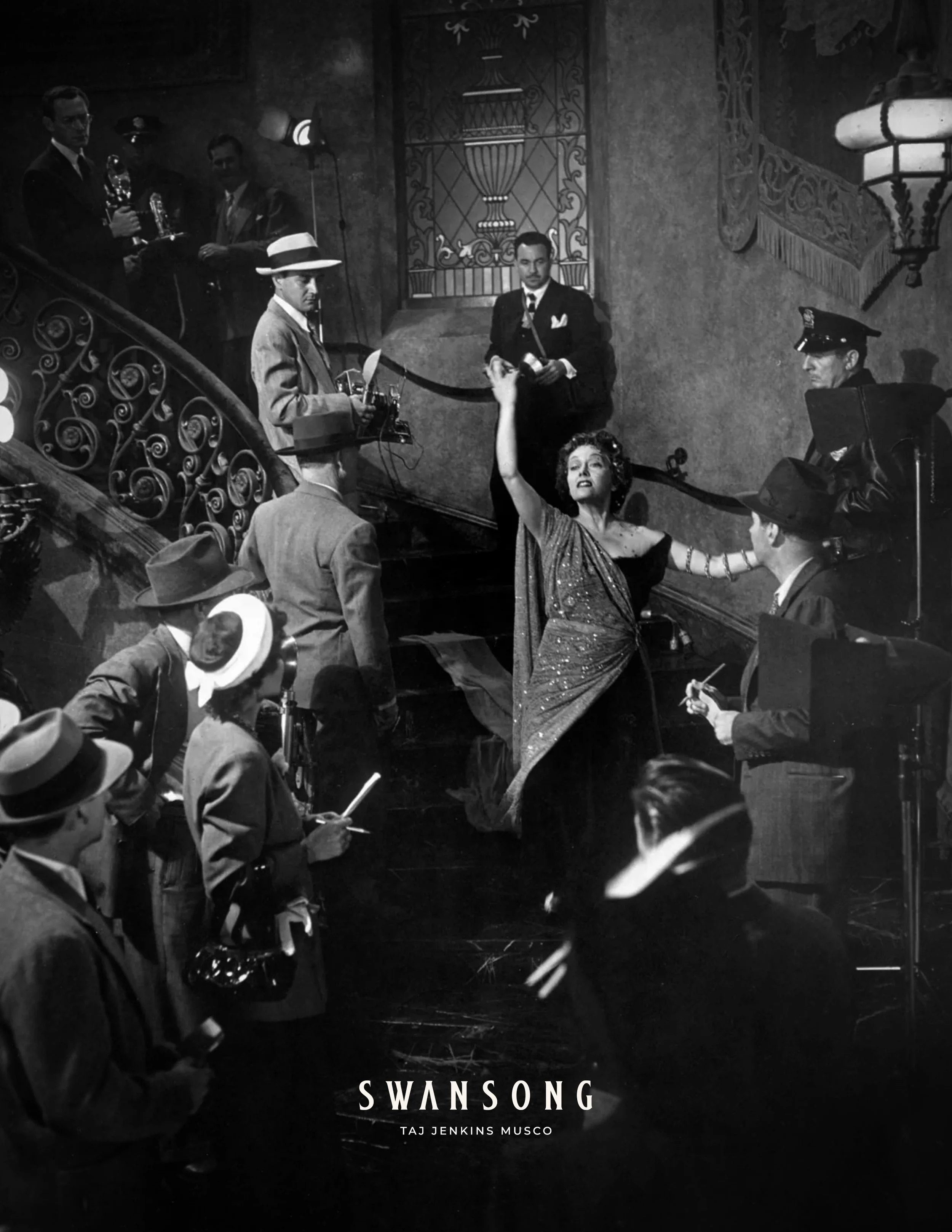 Swansong feature screenplay by Taj Jenkins Musco, a gothic thriller about Gloria Swanson, Sunset Boulevard, old Hollywood, fame, vampires, and the quest for immortality.