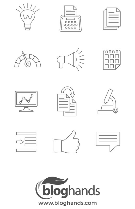 Free Blogging Icon Set