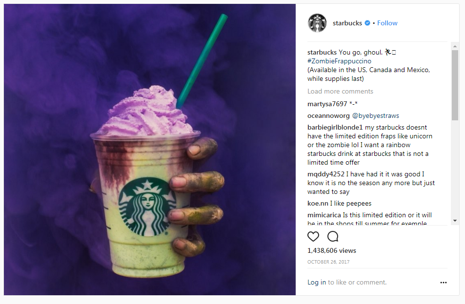 starbucks instagram