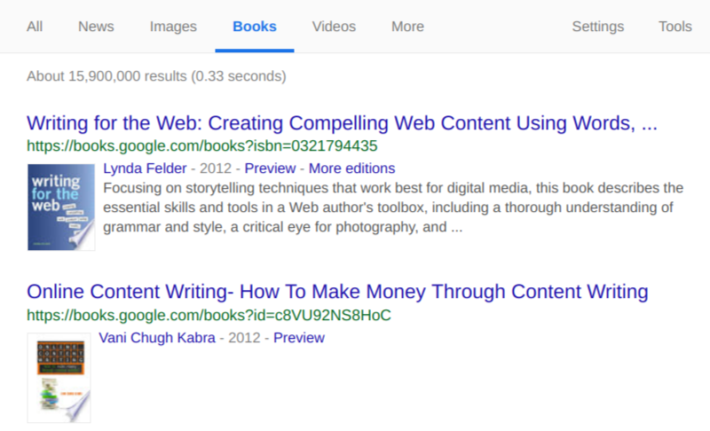 Google Search Tabs