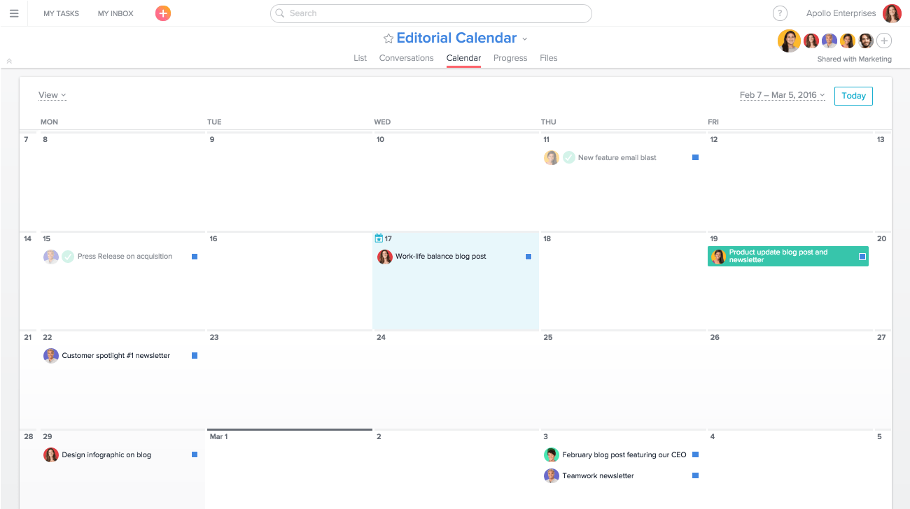 Content Calendar