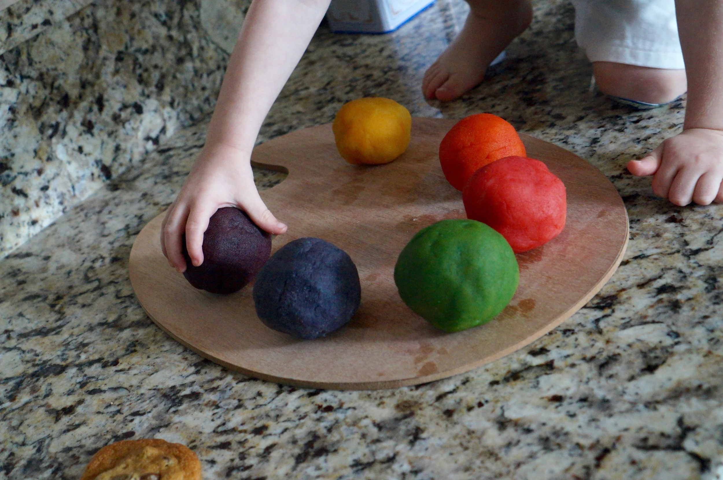 Almond paste + food coloring makes beautiful play dough.