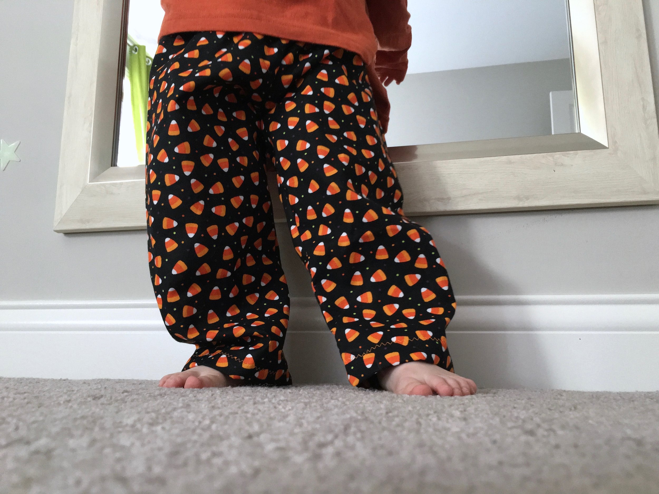 Sweet dreams: candy corn pants.