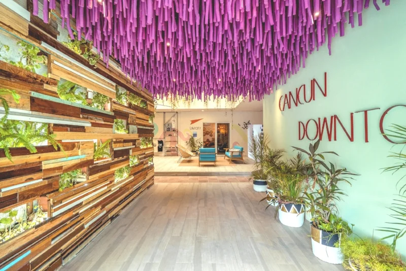 A view of Selina’s Cancun property
