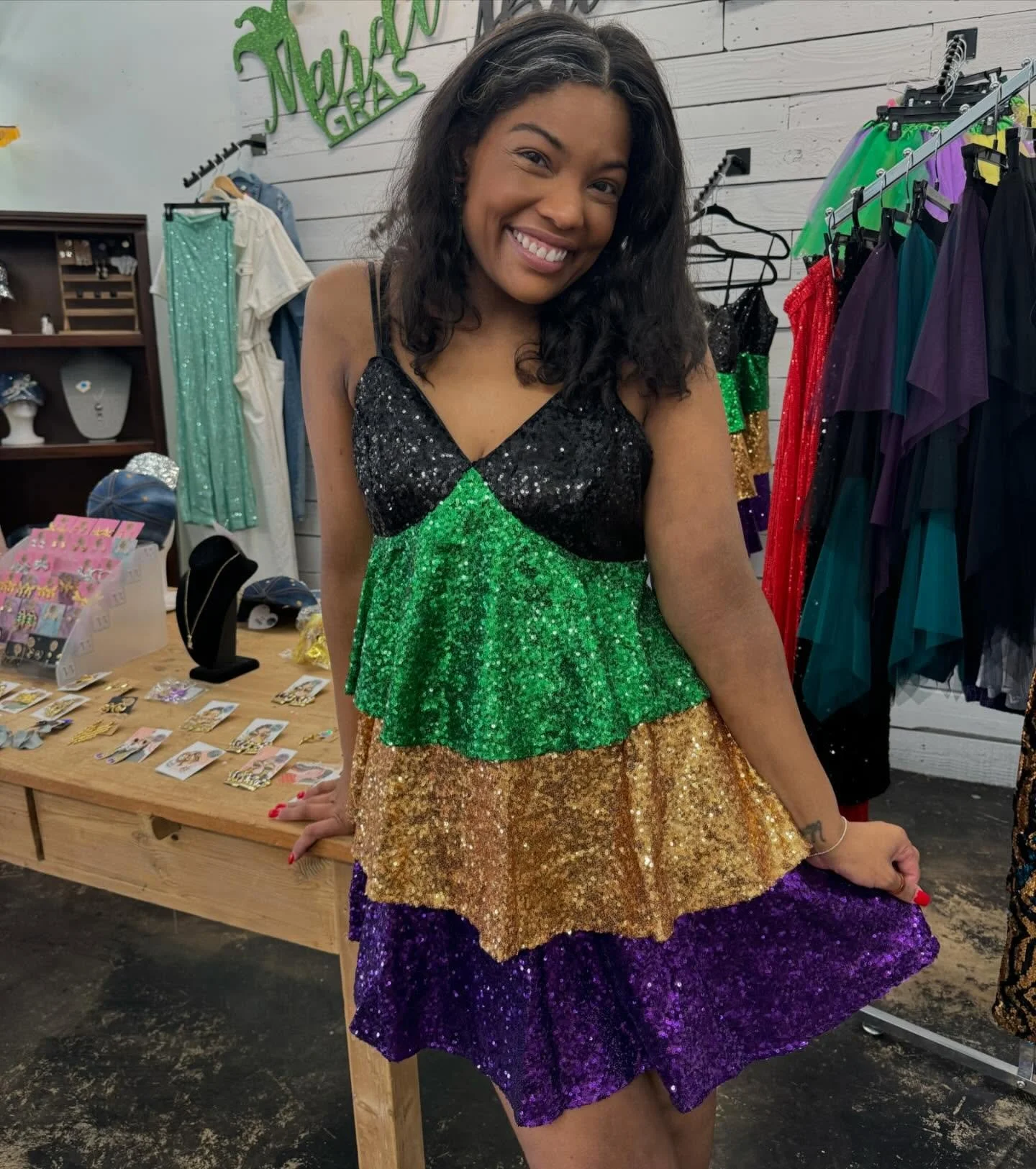 Where are our sparkly Mardi Gras people? ✨ This one&rsquo;s for you!! 🪩💖

And there&rsquo;s even more waiting for you in store!!! 🛍️

#downtown #mobile #mardigras #1703 #boomboom