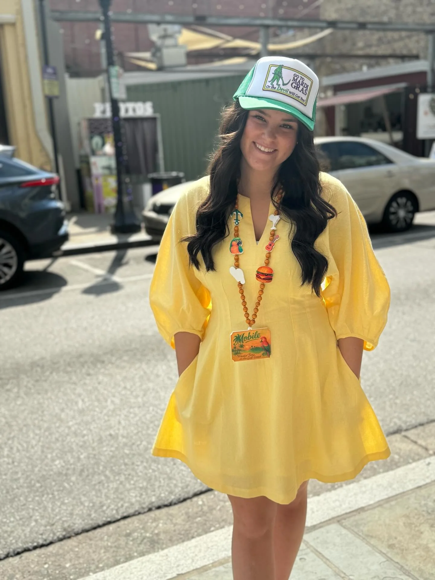 Just add beads and a fun hat and these dresses are ready to roll for the Mardi Gras!!🪩✨💛