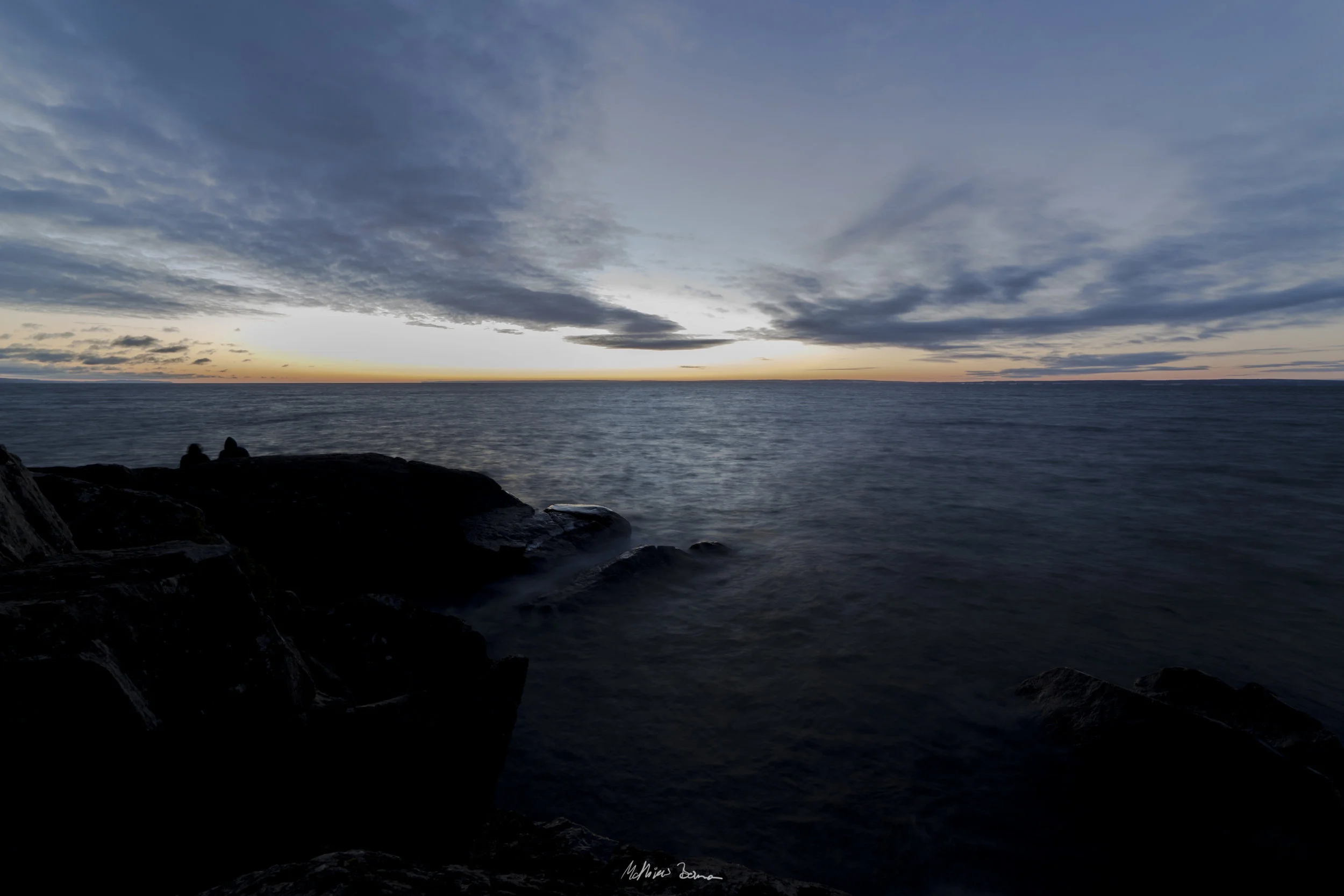 Himmel från solnedgång vid Stocklyckehamn