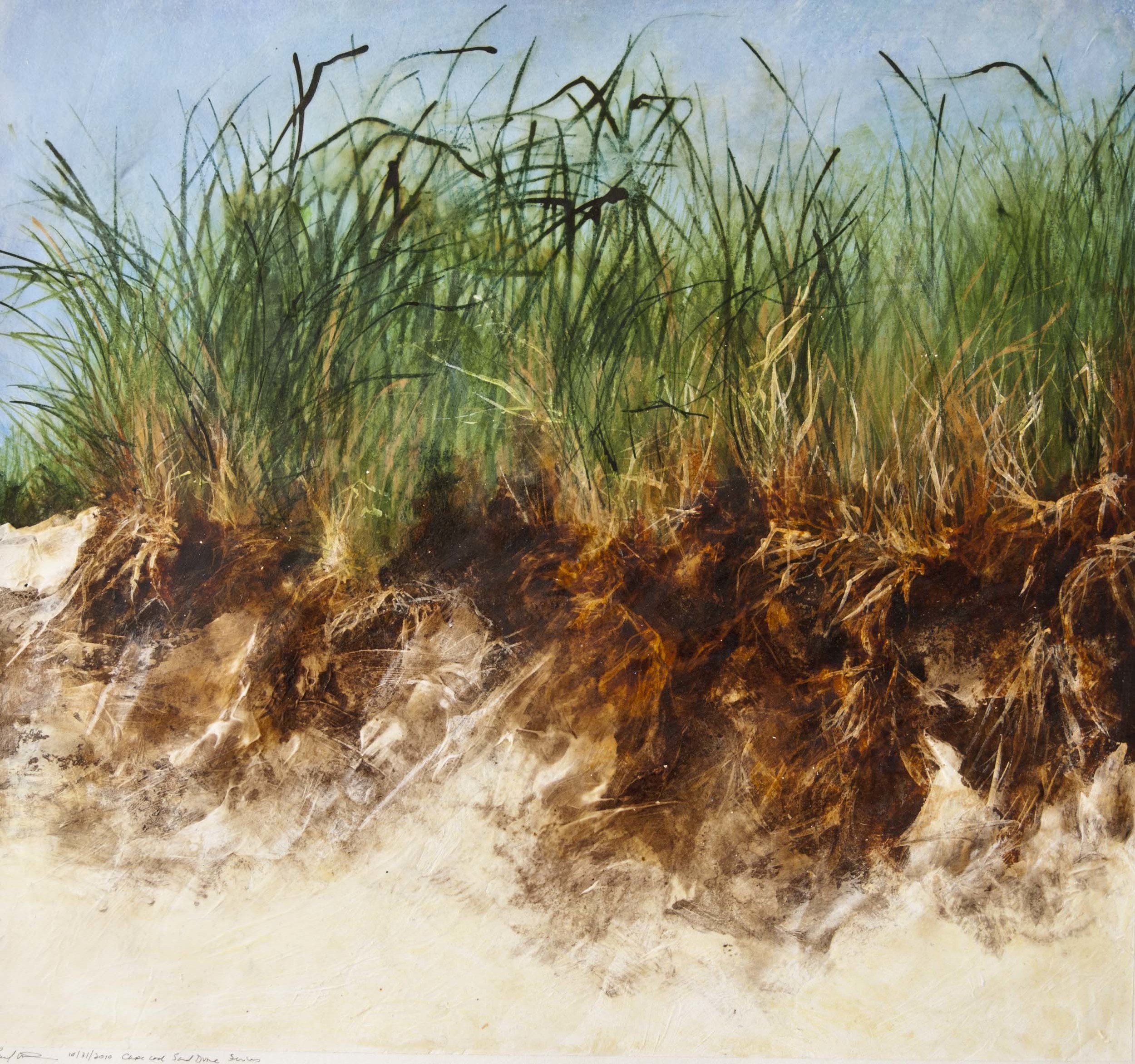  Sand Dune, Mixed media on paper, 2010 18" x 18" 