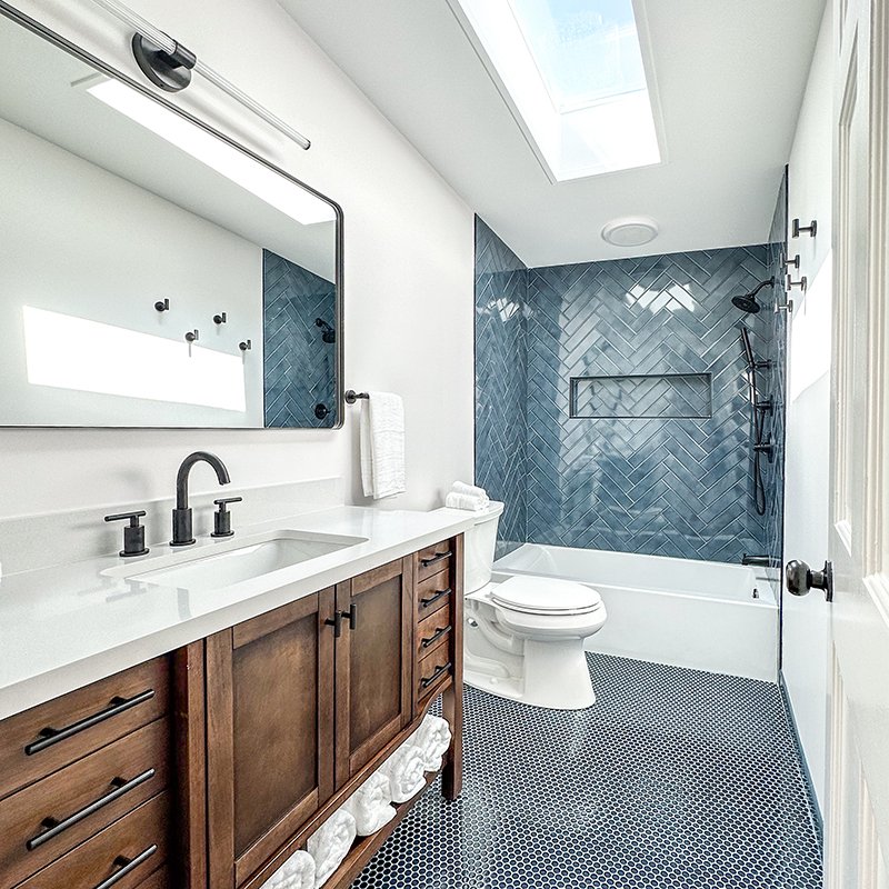 Bathroom Remodel Blue