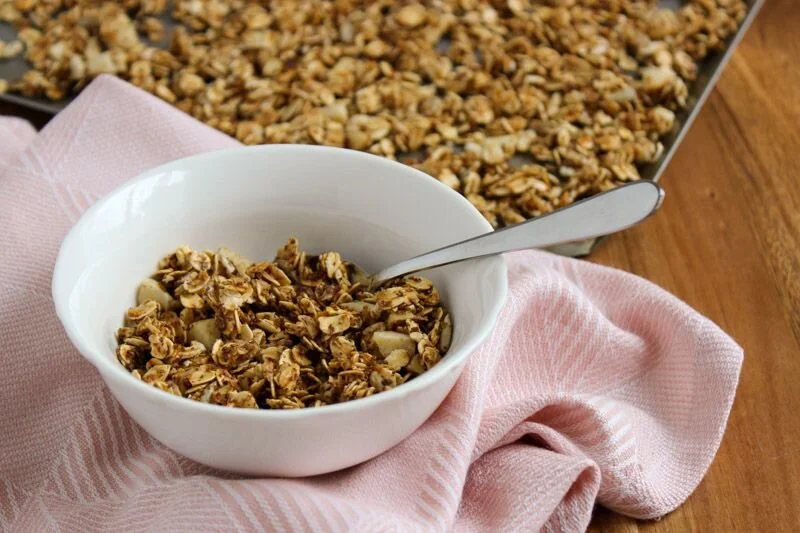 Low FODMAP Maple Macadamia Stovetop Granola