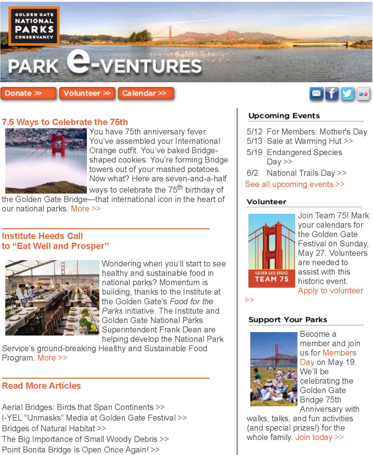 E-Newsletter - Golden Gate National Parks Conservancy