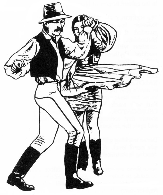 Hungarian Dancers - Drawing by Alex 'Tink' Wilson