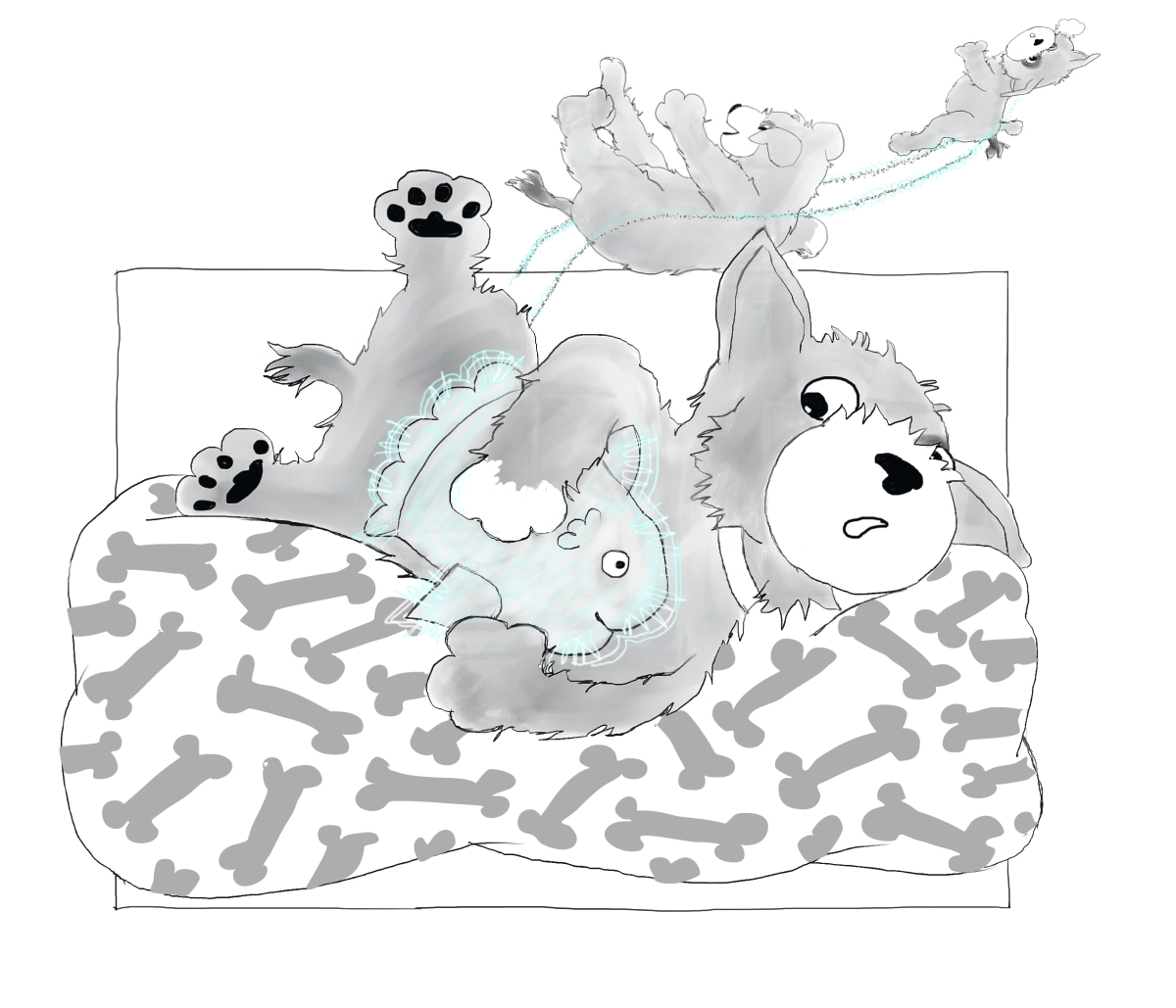 Woof Being Summoned, Illustration by Elizabeth B Martin